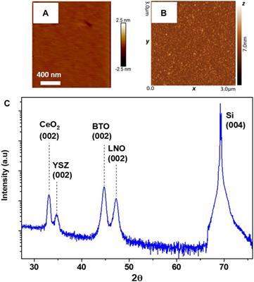 Epitaxial ferroelectric memristors integrated with silicon